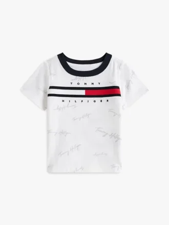 Signature Flag Stripe Logo T-shirt för baby