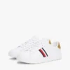 Signature Stripe läder-court-sneakers Signature Stripe läder-court-sneakers