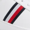 Signature Stripe läder-court-sneakers Signature Stripe läder-court-sneakers