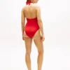 Signature Stripe Plunge Halter-baddräkt