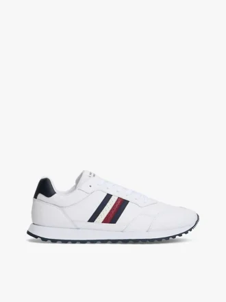 Signature Stripe Sneakers i läderblandning