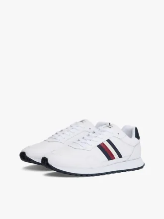 Signature Stripe Sneakers i läderblandning