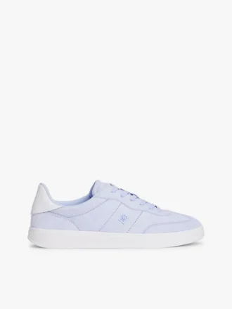 Skater-sneakers i läder och mocka