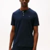 Sleepsär i mockajersey med Henley-krage Sleepsär i mockajersey med Henley-krage