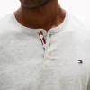 Sleepsär i mockajersey med Henley-krage Sleepsär i mockajersey med Henley-krage