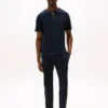 Sleepsär i mockajersey med Henley-krage Sleepsär i mockajersey med Henley-krage