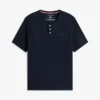 Sleepsär i mockajersey med Henley-krage Sleepsär i mockajersey med Henley-krage