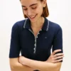 Slim Fit halvärmad polo med kontrastkant Slim Fit halvärmad polo med kontrastkant