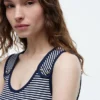 Slim Fit Nautical Gold-Button Tank Top Slim Fit Nautical Gold-Button Tank Top