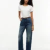 Slim Fit Pointelle T-shirt med rund hals