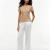 Slim Fit Pointelle T-shirt med rund hals