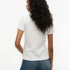 Slim Fit Pointelle T-shirt med rund hals
