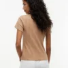 Slim Fit Pointelle T-shirt med rund hals