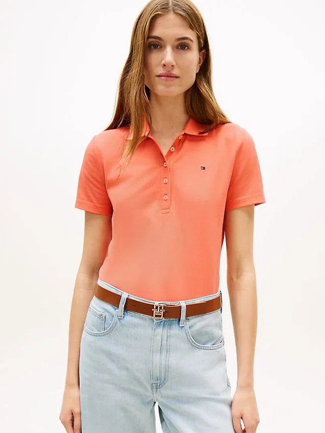 Slim Fit-polo i stretchbomull Slim Fit-polo i stretchbomull
