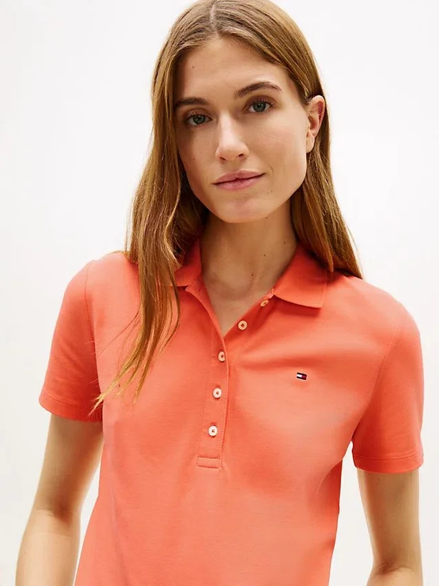 Slim Fit-polo i stretchbomull Slim Fit-polo i stretchbomull