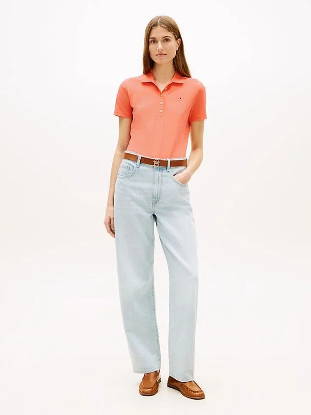 Slim Fit-polo i stretchbomull Slim Fit-polo i stretchbomull