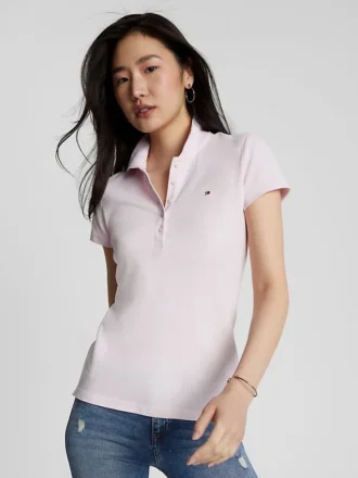 Slim Fit-polotröja i stretchbomull