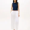 Slim Fit Rib-Knit Boatneck Tank Top
