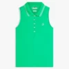 Slim Fit ärmlös polo med monogram Slim Fit ärmlös polo med monogram