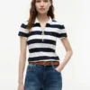 Slim Fit Rugby Stripe Zip Polo Slim Fit Rugby Stripe Zip Polo