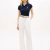 Slim Fit Script Monogram Stretch Polo