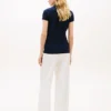 Slim Fit Script Monogram Stretch Polo