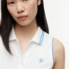 Slim Fit Sleeveless Script Monogram Polo
