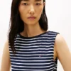 Slim Fit Stripe Boatneck Midi Dress Slim Fit Stripe Boatneck Midi Dress