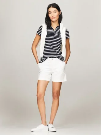 Slim Fit Stripe Stretch Cotton Polo