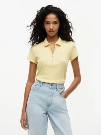 Slim Fit Zip Polo