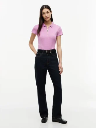 Slim Fit Zip Polo