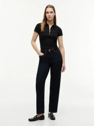 Slim Fit Zip Polo