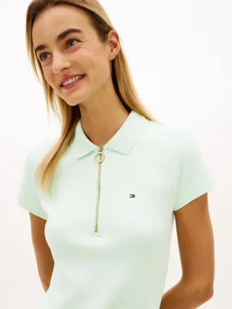 Slim Fit Zip Polo