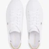 Sneakers i canvas med metallic-häl