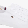 Sneakers i canvas med metallic-häl