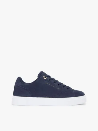 Sneakers i mocka med cupsole