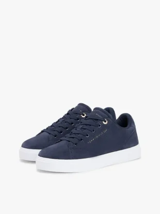 Sneakers i mocka med cupsole