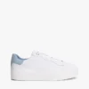 Sneakers med plattform i läderblandning