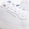 Sneakers med plattform i läderblandning