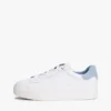 Sneakers med plattform i läderblandning
