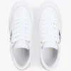 Sneakers med remmönster och lädercupsole Sneakers med remmönster och lädercupsole