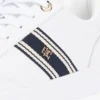 Sneakers med remmönster och lädercupsole Sneakers med remmönster och lädercupsole
