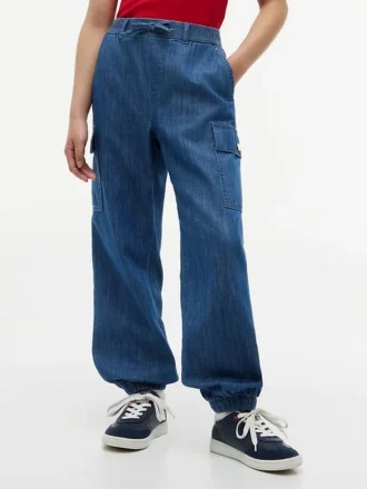 Stretch-chino-joggingbyxor för barn