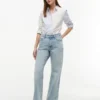 Stretch-oxfordskjorta med blandade ränder Stretch-oxfordskjorta med blandade ränder