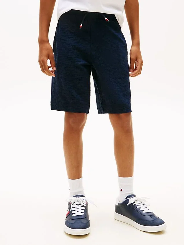 Stretch-seersuckershorts för barn Stretch-seersuckershorts för barn