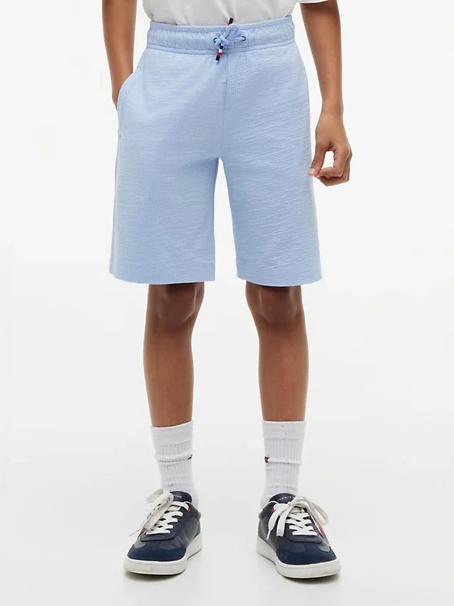 Stretch-seersuckershorts för barn Stretch-seersuckershorts för barn