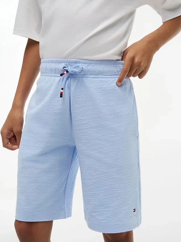 Stretch-seersuckershorts för barn Stretch-seersuckershorts för barn