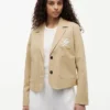 Stretch-twillblazer med monogram Stretch-twillblazer med monogram