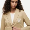 Stretch-twillblazer med monogram Stretch-twillblazer med monogram