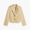 Stretch-twillblazer med monogram Stretch-twillblazer med monogram